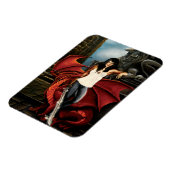 Red Dragon Urban Fantasy Magnet (Linke Seite)