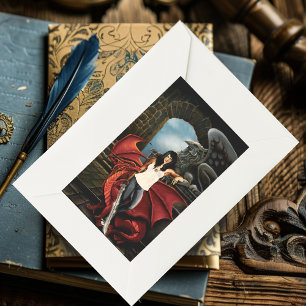 Red Dragon Urban Fantasy Rechteckiger Aufkleber