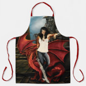 Red Dragon Urban Fantasy Schürze (Vorderseite)