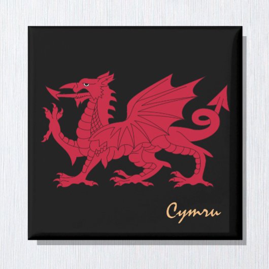 Red Dragon & Wales, walisische Flagge / Cymru Magnet