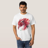 Red Dragon Water Color T - Shirt (Vorne ganz)