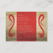 Red Dragon Wedding Reception Card und Anfahrtsskiz Begleitkarte (Rückseite)