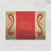 Red Dragon Wedding Reception Card und Anfahrtsskiz Begleitkarte (Vorderseite)