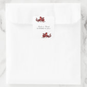 Red Dragon Wedding Stickers (Tasche)
