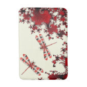 Red Dragonflies Bath Mat Badematte (Vorderseite Vertikal)