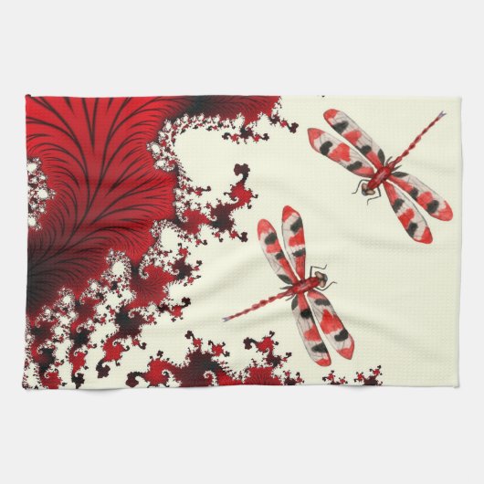Red Dragonfls Küchentücher (Horizontal)