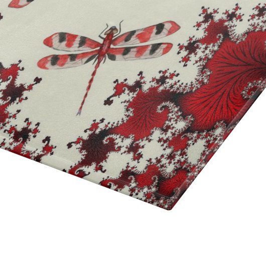 Red Dragonfly Cutting Board Schneidebrett (Ecke)