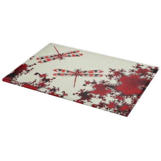 Red Dragonfly Cutting Board Schneidebrett (Ecke)