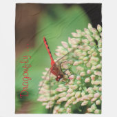 Red Dragonfly Fleece Blanket (Vorderseite)