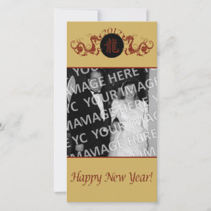 Red Dragons Chinesische Neujahrskarte Feiertagskarte