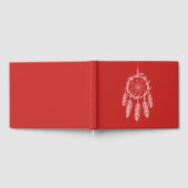 Red Dream Catcher Native American Wedding Party Gästebuch (Voll)