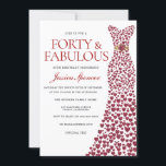 Red Dress 40 & Fabulous 40. Geburtstag Party Einladung<br><div class="desc">Red Dress 60 & Fabulous 40. Geburtstag Party Einladung Frauen Variationen zu der Einladung und passende Artikel in unserem Shop</div>