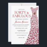 Red Dress 40 & Fabulous 40. Geburtstag Party Einladung<br><div class="desc">Red Dress 60 & Fabulous 40. Geburtstag Party Einladung Frauen Variationen zu der Einladung und passende Artikel in unserem Shop</div>