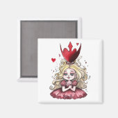 Red Dress Alice Magnet (Vorderseite/Rückseite)