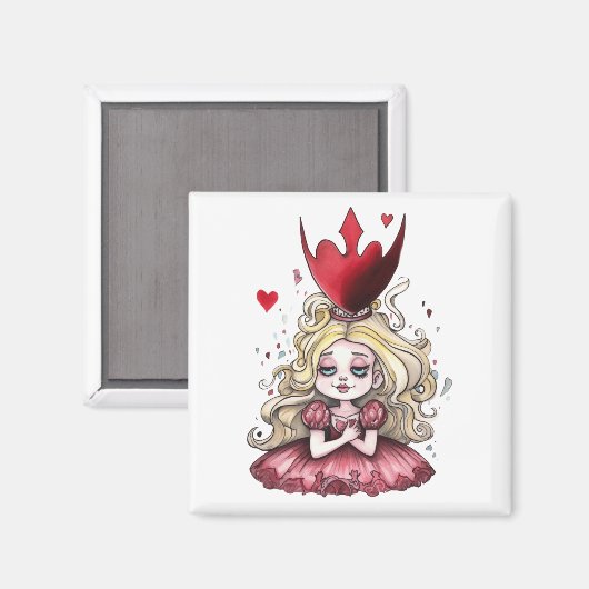 Red Dress Alice Magnet (Vorderseite/Rückseite)