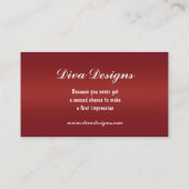 Red Dress Business Cards Visitenkarte (Rückseite)