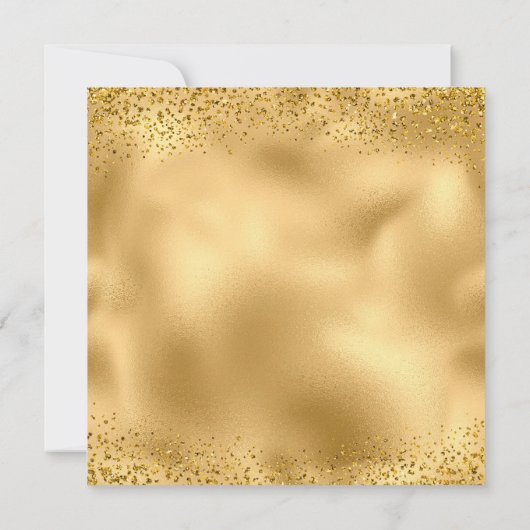 Red Dress Gold Glitzer Crown Mis Quinceañera Einladung (Rückseite)