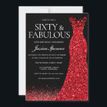 Red Dress Red Glitzer Gown 60. Geburtstagsparty Einladung<br><div class="desc">Rotes Kleid Roter Glitzer Gown 60. Geburtstagsparty Einladung - 60 und fabelhafte Variationen zu den Einladungen und passenden Gegenständen in unserem Shop</div>