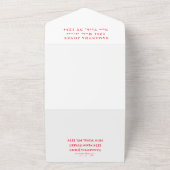 Red Dress Sweet 16 Floral Sechzehn Girly Elegant All In One Einladung (Außenbereich)