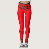 RED DRINTED HOLLY LEGGINGS (Vorderseite)