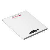 Red Drum Fish - Personalisierter Notepad Notizblock (angewinkelt)