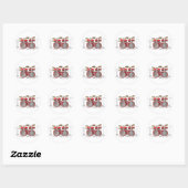 Red Drum Kit: 10 Stück: Runder Aufkleber (Blatt)