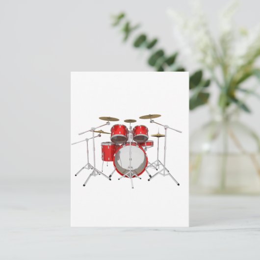 Red Drum Kit: Postkarte (Stehend Vorderseite)