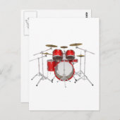 Red Drum Kit: Postkarte (Vorne/Hinten)