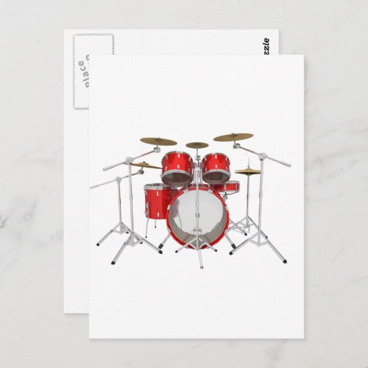 Red Drum Kit: Postkarte (Vorne/Hinten)
