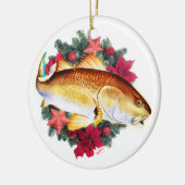 Red Drummer Weihnachten Keramik Ornament (Links)