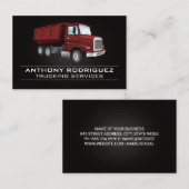 Red Dump Truck | Baufahrzeug Visitenkarte (Vorne/Hinten)