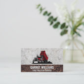 Red Dump Truck | Concrete and Dirt Visitenkarte (Stehend Vorderseite)