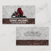 Red Dump Truck | Concrete and Dirt Visitenkarte (Vorne/Hinten)