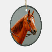 Red Dun Kastnut Sorrel Western Quarter Horse Keramikornament (Rechts)