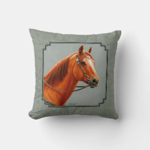 Red Dun Kastnut Sorrel Western Quarter Horse Kissen