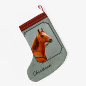 Red Dun Kastnut Sorrel Western Quarter Horse Kleiner Weihnachtsstrumpf (Rückseite (Hängend))