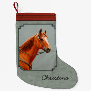 Red Dun Kastnut Sorrel Western Quarter Horse Kleiner Weihnachtsstrumpf