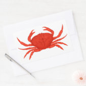 Red Dungeness Crab Logo Rechteckiger Aufkleber (Umschlag)