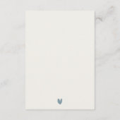 RED DUSKY BLUE LIGHTHOUSE MEA WEDING REZEPTION BEGLEITKARTE (Rückseite)