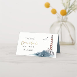 RED DUSKY BLUE LIGHTHOUSE MEER BRAUTPARTY PLATZKARTE