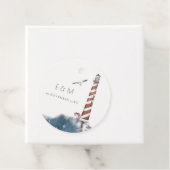 RED DUSKY BLUE LIGHTHOUSE SEA MONOGRAM WEDFA GESCHENKANHÄNGER (Beispiel)