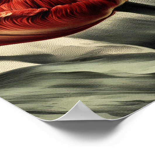 Red Dutch tulips Poster (Ecke)