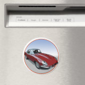 Red E Type Roadster Magnet (In Situ (Geschirrspüler))