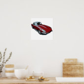 Red E Type Roadster Poster (Küche)