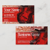 Red Earth Guitar Music Business Card Visitenkarte (Vorne/Hinten)