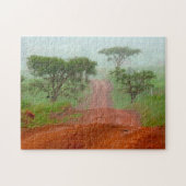Red Earth Road Veldt Mist Südafrika. Puzzle (Horizontal)