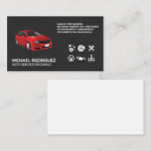 Red Economy Car | AUTO Visitenkarte (Vorne/Hinten)