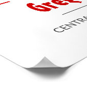 Red Edgy Abstrakt Brushstroke Foto Abschluss Poster (Ecke)