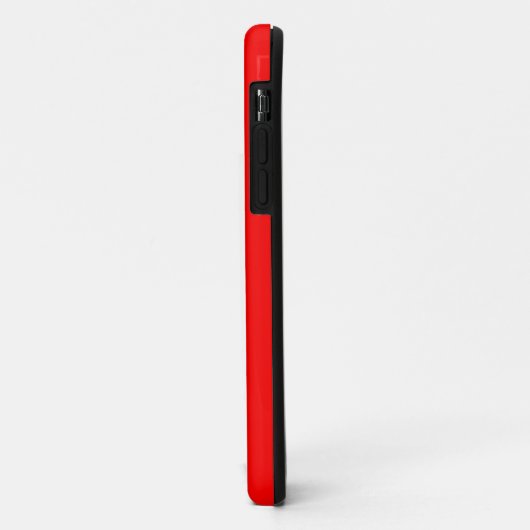 Red Editable Monogram Case-Matte iPhone Case (Hinten/Links)