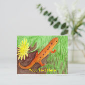 Red Eft Eastern Newt Feiertagspostkarte (Stehend Vorderseite)